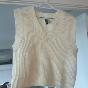 H&M Cream Knit Vest S